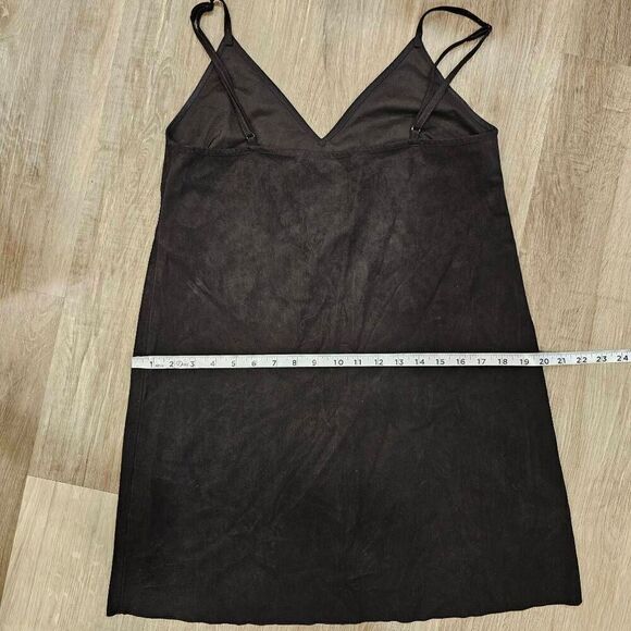 Aritzia Wilfred size M Suede Little Black Dress Cami - Picture 7 of 11